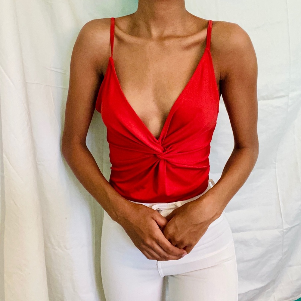 Red elegant bodysuit
